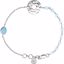 650873:1020:P Sterling Silver Blue Chalcedony 7.5" Bracelet with Box