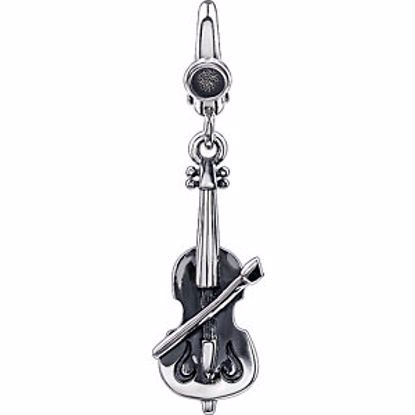 85756:201:P Sterling Silver Violin Charm