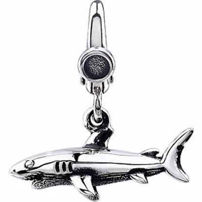 650994:600:P Sterling Silver Shark Charm