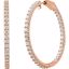 650183:127:P 14kt Rose 5 CTW Diamond Inside/Outside Hoop Earrings
