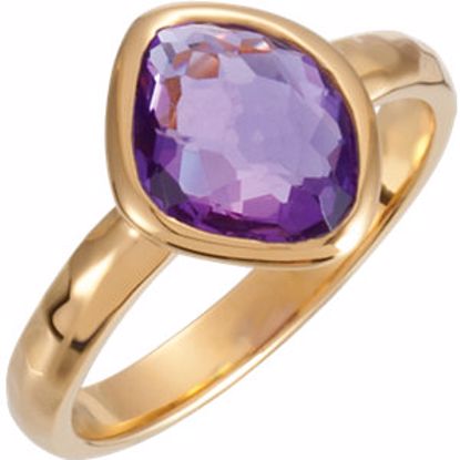 650867:1410:P 18kt Vermeil 10x8x5mm Amethyst Ring Size 6 with Box