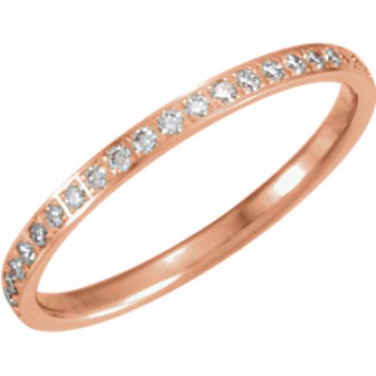 651022:403:P 14kt Rose 1/4 CTW Diamond Machine Set Anniversary Band Size 6