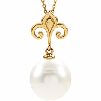 85633:10200:P 14kt Yellow South Sea Pearl 18" Necklace