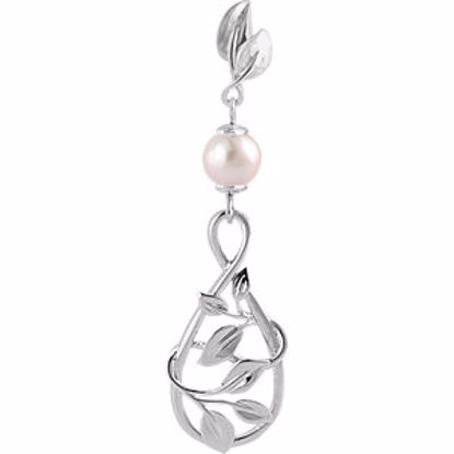 651046:101:P 14kt White 6mm Freshwater Cultured Pearl Pendant