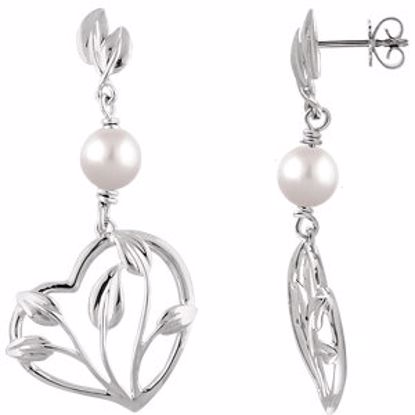 651040:601:P 14kt White 6mm Freshwater Cultured Pearl Earrings