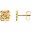192026:1000:P 14kt Yellow Youth Teddy Bear Earrings