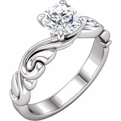 121975:60001:P 10kt White 1 CT Diamond Engagement Ring