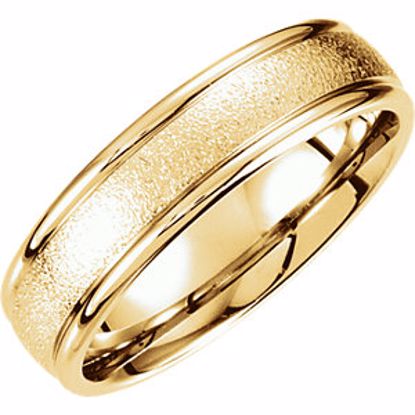 51184:1095:P 14kt Yellow 6mm Fancy Carved Band Size 9.5
