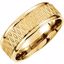 51187:106:P 14kt Yellow 8mm Fancy Patterned Carved Band Size 6