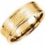 51191:333:P 14kt Yellow 7.5mm Fancy Carved Band Size 9