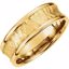 51192:423:P 14kt Yellow 7.5mm Fancy Carved Band Size 4