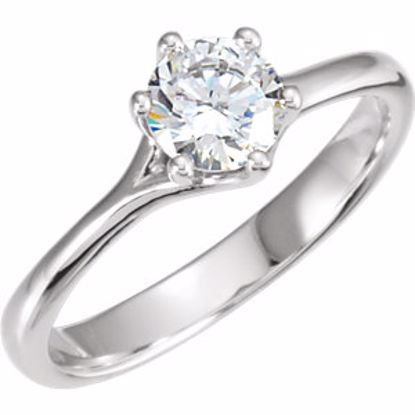 121916:6000:P 14kt White 3/4 CTW Diamond Solitaire Engagement Ring