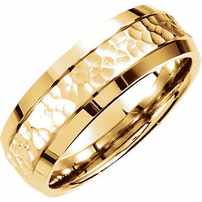 51194:631:P 14kt Yellow 7.5mm Fancy Carved Band Size 8