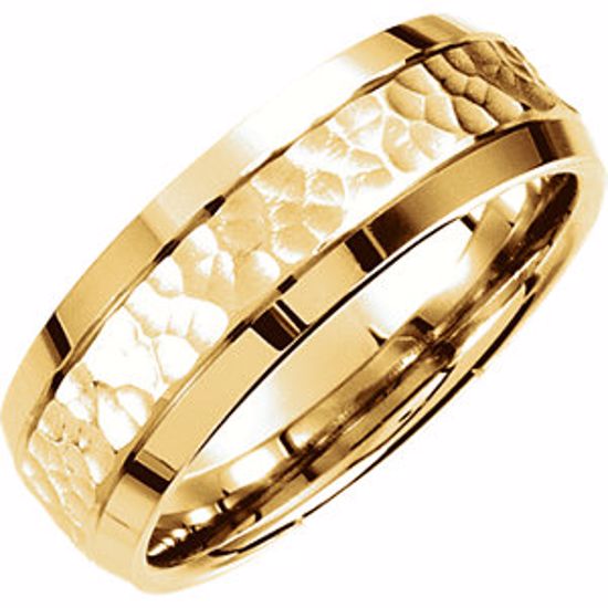 51194:634:P 14kt Yellow 7.5mm Fancy Carved Band Size 9.5