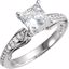 121969:60070:P Continuum Sterling Silver Cubic Zirconia & 1/5 CTW Diamond Engagement Ring