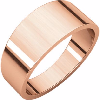 FT6:2002:P 14kt Rose 8mm Flat Tapered Band