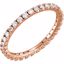 122026:420:P 14kt Rose 3/4 CTW Diamond Eternity Band Size 6