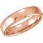 51206:147:P 14kt Rose 5.5mm Euro-Style Light Comfort-Fit Wedding Band Size 6.5