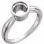120220:108:P Sterling Silver 5.8 Round Bezel Set Ring Mounting