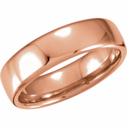 51206:164:P 14kt Rose 6.5mm Euro-Style Light Comfort-Fit Wedding Band Size 4.5