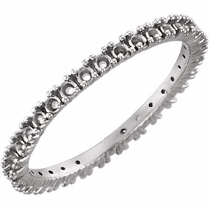 122026:445:P 14kt White 3/4 CTW Diamond Eternity Band Size 8.5