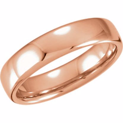 51206:155:P 14kt Rose 5.5mm Euro-Style Light Comfort-Fit Wedding Band Size 10.5