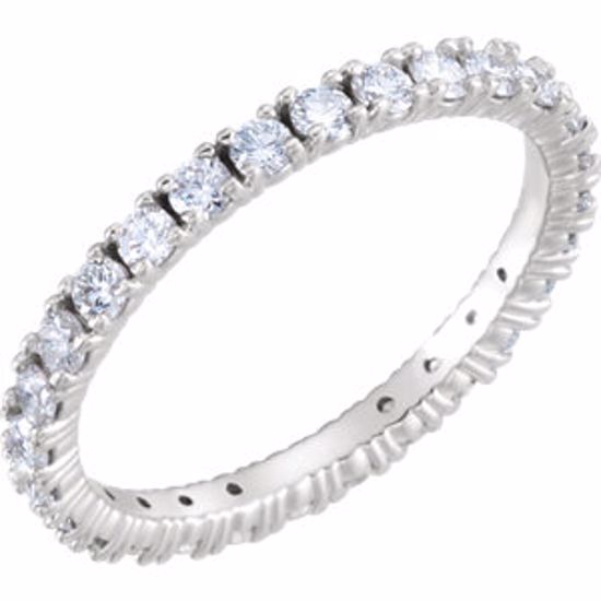 122026:459:P 14kt White 9/10 CTW Diamond Eternity Band Size 8.5