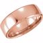51206:201:P 14kt Rose 7.5mm Euro-Style Light Comfort-Fit Wedding Band Size 12.5