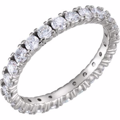 122026:6019:P 14kt White 1 1/2 CTW Diamond Eternity Band Size 8.5