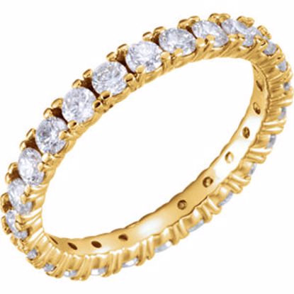 122026:6020:P 14kt Yellow 1 1/2 CTW Diamond Eternity Band Size 8.5