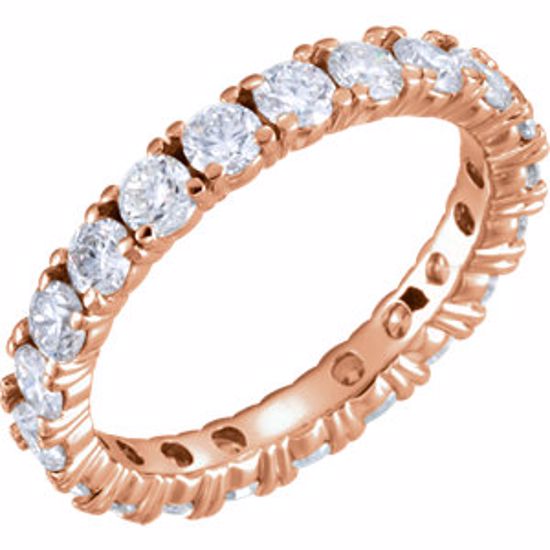 122026:469:P 14kt Rose 1 9/10 CTW Diamond Eternity Band Size 5.5