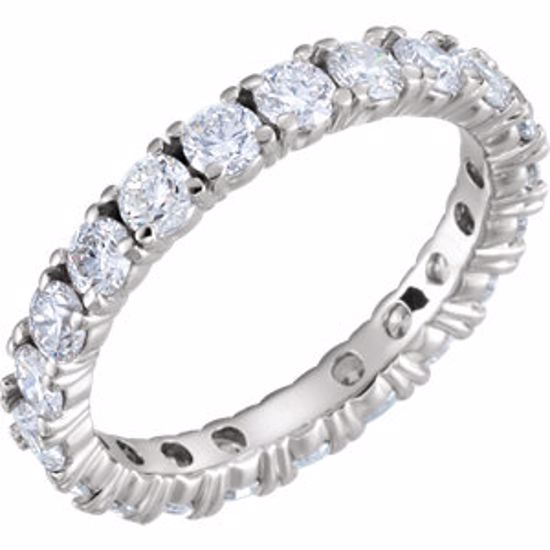 122026:476:P 14kt White 2 CTW Diamond Eternity Band Size 6