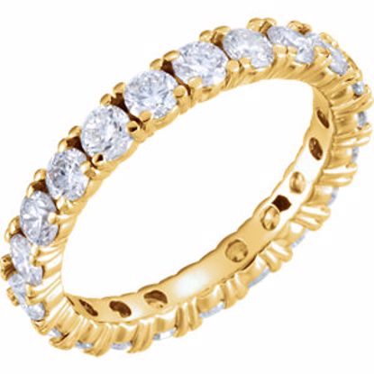 122026:477:P 14kt Yellow 2 CTW Diamond Eternity Band Size 6