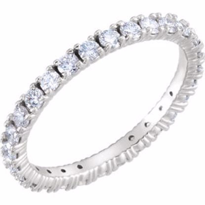 122026:484:P 14kt White 7/8 CTW Diamond Eternity Band Size 7.5