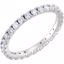 122026:490:P 14kt White 3/4 CTW Diamond Eternity Band Size 5