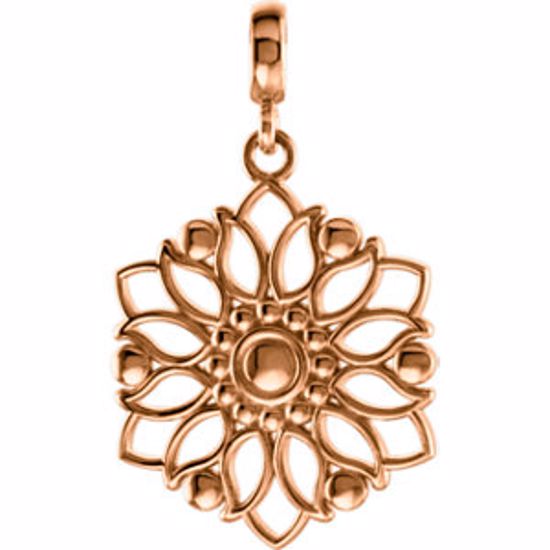 85595:1004:P 14kt White Decorative Dangle Pendant 