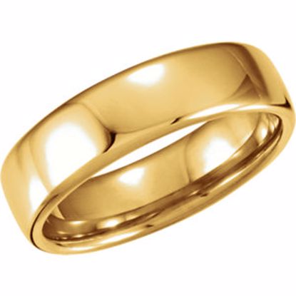 51206:392:P 14kt Yellow 6.5mm Euro-Style Light Comfort-Fit Wedding Band Size 13.5