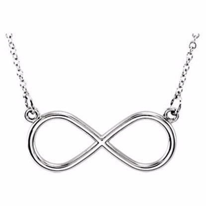 85782:1002:P 14kt White Infinity 18" Necklace