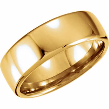51206:403:P 14kt Yellow 7.5mm Euro-Style Light Comfort-Fit Wedding Band Size 8.5