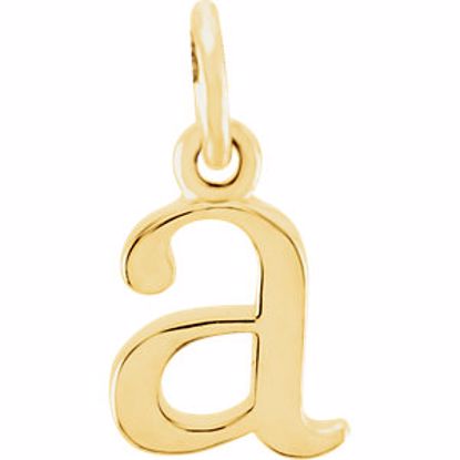 85780:1001:P 14kt Yellow "a" Lowercase Initial Pendant