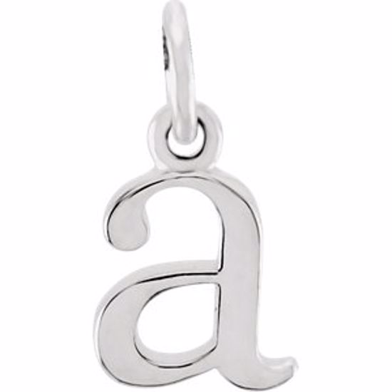 85780:1002:P 14kt White "a" Lowercase Initial Pendant