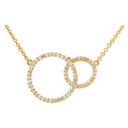 68806:102:P 14kt Yellow 1/3 CTW Diamond Circle 18" Necklace