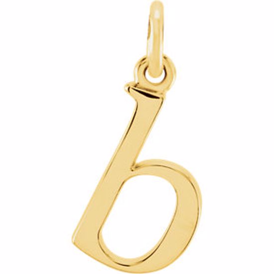 85780:1004:P 14kt Yellow "b" Lowercase Initial Pendant