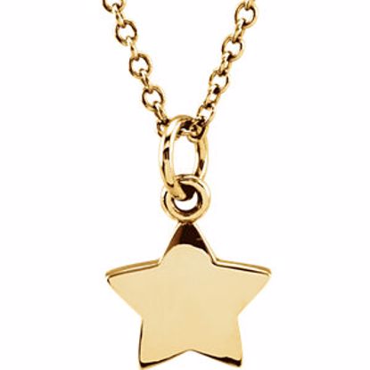 85785:1001:P 14kt Yellow Star 18" Necklace