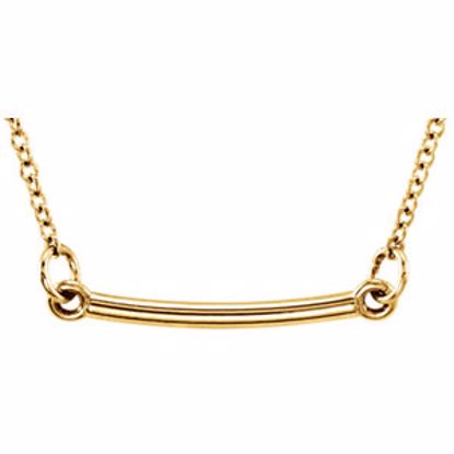 85788:1001:P 14kt Yellow Bar 18" Necklace