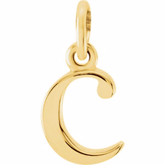 85780:1016:P 14kt Yellow "c" Lowercase Initial Pendant