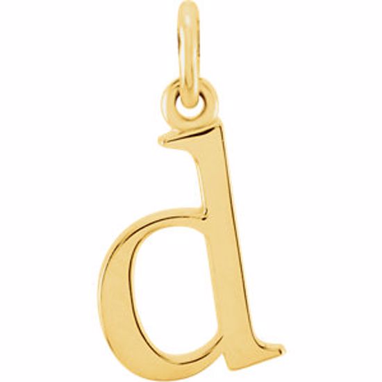 85780:1020:P 14kt Yellow "d" Lowercase Initial Pendant