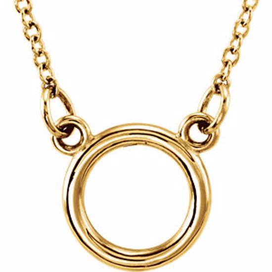 85787:1001:P 14kt Yellow Circle 18" Necklace