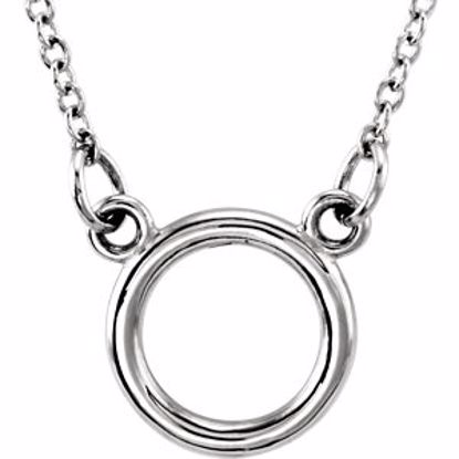 85787:1002:P 14kt White Circle 18" Necklace