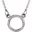 85787:1002:P 14kt White Circle 18" Necklace
